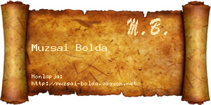 Muzsai Bolda névjegykártya
